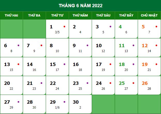 Lịch âm 2022