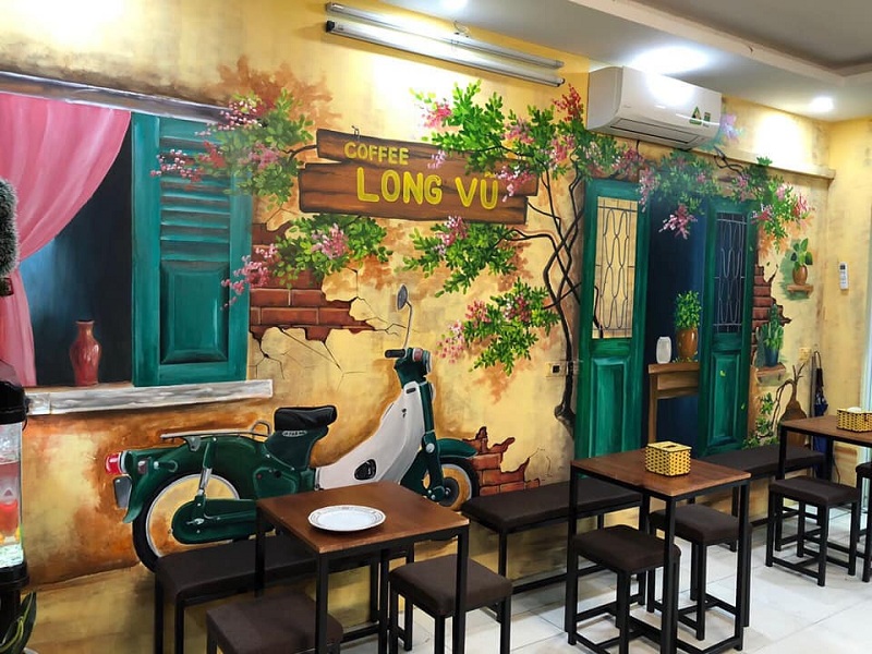 101 Mẫu Tranh Tường Quán Cafe Ấn Tượng, Phong Cách Cực Chill