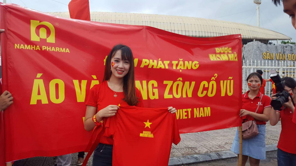 Băng rôn cổ vũ Olympic Việt Nam