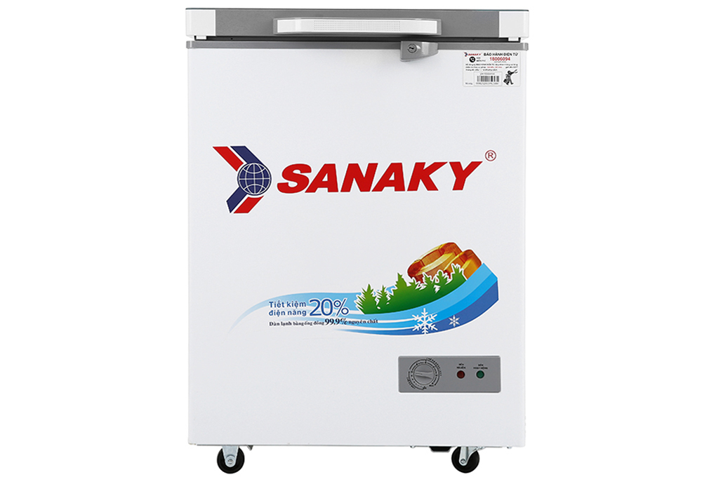 Tủ đông 1 ngăn Sanaky mặt kính cường lực 100 lít VH-1599HYK (kính xám)
