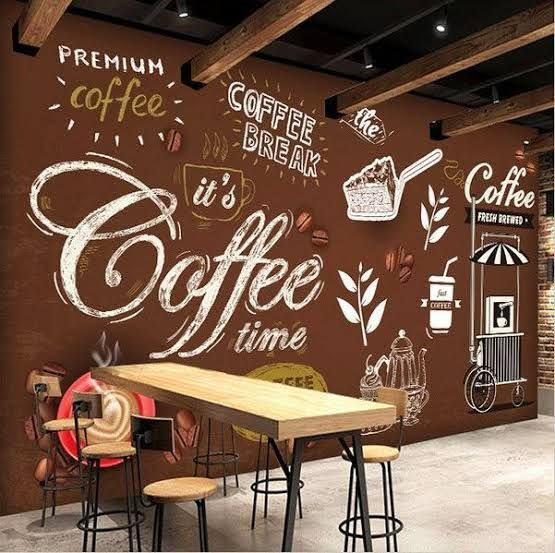 vẽ tranh tường quán cafe đẹp
