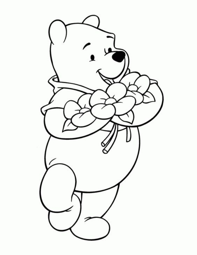 Tranh tô màu chú gấu Pooh