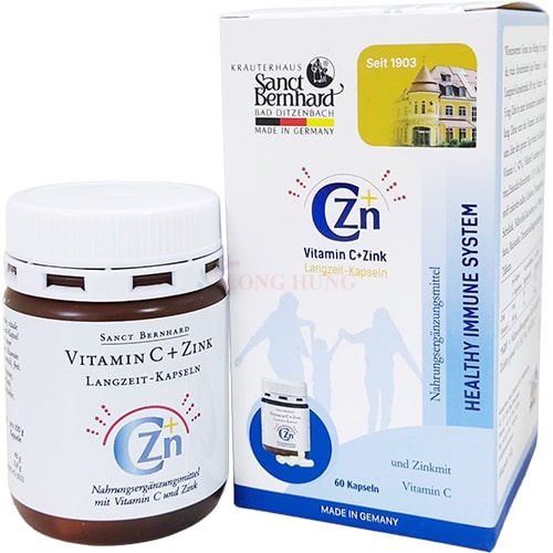 Viên uống Sanct Bernhard Vitamin C + Zink hỗ trợ tăng cường hệ miễn dịch (60 viên) | Shopee Việt Nam